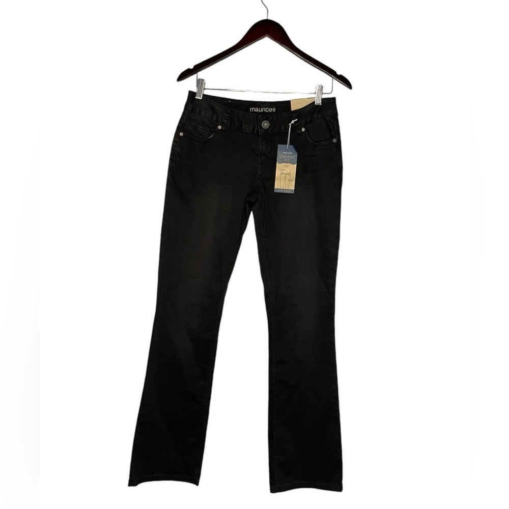 NWT Maurice’s Ellie Black Straight Fit Slim Bootcut Size 5-6